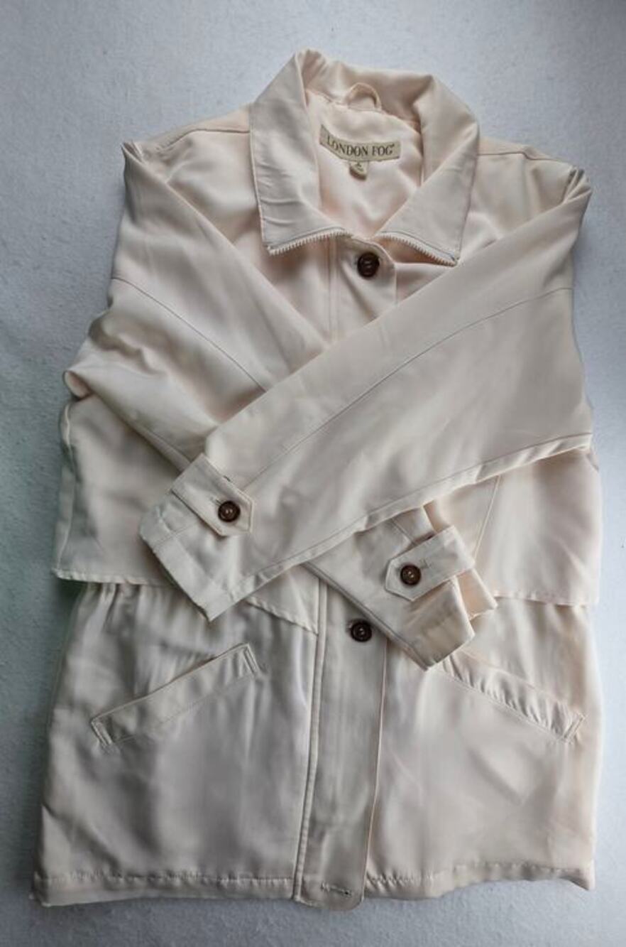 London Fog White Windbreaker Rain Jacket Size Small